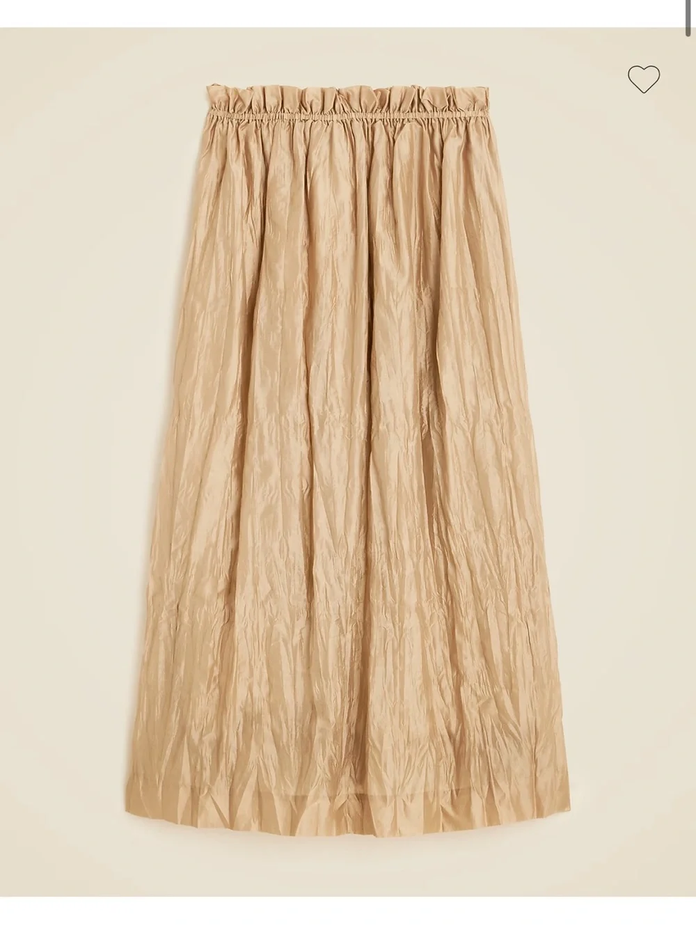 J Crew Crinkle Maxi skirt size small